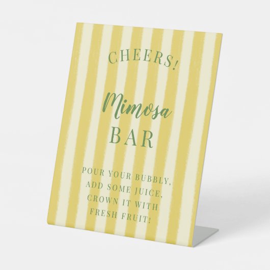 Yellow and Green Summer Bachelorette 台座サイン (正面)