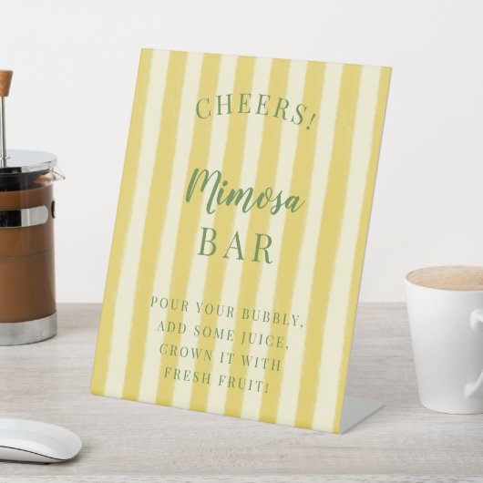 Yellow and Green Summer Bachelorette 台座サイン (インサイチュ)