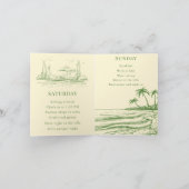 Yellow and Green Summer Bachelorette Weekend カード (内部)