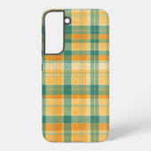 Yellow and Green Tartan Plaid Pattern Samsung Galaxyケース (裏面)