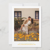 Yellow and Green Watercolor Floral Garden Wedding 招待状 (裏面)