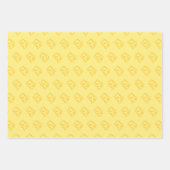 Yellow and Grey Cheese Pattern  ラッピングペーパーシート (正面3)