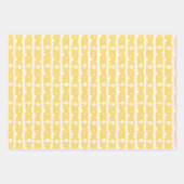 Yellow and Grey Cheese Pattern  ラッピングペーパーシート (正面)
