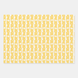 Yellow and Grey Cheese Pattern  ラッピングペーパーシート