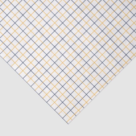 Yellow and Navy Striped Tissue Paper 薄葉紙 (詳細)