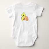 Yellow and Orange Cats Relaxing  ベビーボディスーツ (裏面)