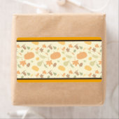 Yellow and Orange Thanksgiving Harvest Pattern ラベル (インサイチュ)