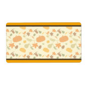 Yellow and Orange Thanksgiving Harvest Pattern ラベル (正面)