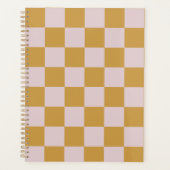 Yellow and Pink Checkered プランナー手帳 (正面)