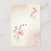 Yellow and Pink Floral Wedding Enclosure Card エンクロージャーカード (裏面)