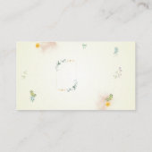 Yellow and Pink Floral Wedding Place Card プレイスカード (裏面)