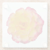 Yellow and Pink Rose Coaster ガラスコースター (裏面)