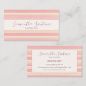 Yellow and Pink Striped 名刺 (正面/裏面)