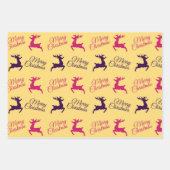 Yellow and Purple Pop Art Holiday ラッピングペーパーシート (正面3)