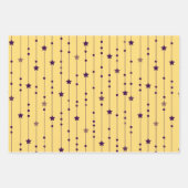 Yellow and Purple Pop Art Holiday ラッピングペーパーシート (正面2)