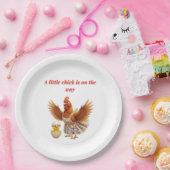 Yellow And Red Farm animal baby shower ペーパープレート (パーティー)