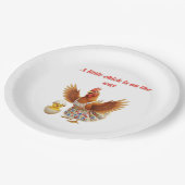 Yellow And Red Farm animal baby shower ペーパープレート (アングル)