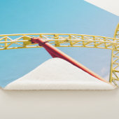 Yellow and red roller coaster under blue sky at da シェルパブランケット (3/4)