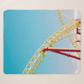 Yellow and red roller coaster under blue sky at da シェルパブランケット (正面(横))