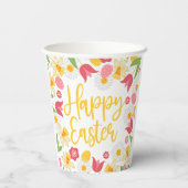Yellow and Red Spring Floral Easter Brunch 紙コップ (裏面)