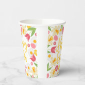 Yellow and Red Spring Floral Easter Brunch 紙コップ (左)