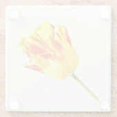 Yellow and red tulip ガラスコースター (裏面)