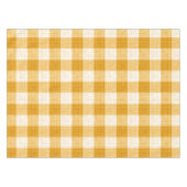 Yellow and White Bold Checkered Plaid Design  テーブルクロス (正面(横))