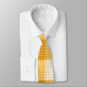 Yellow and White Bold Checkered Plaid Design  ネクタイ (タイ)