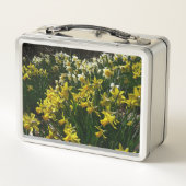 Yellow and White Daffodils Spring Flowers メタルランチボックス (裏面)
