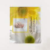 Yellow and White Daisies Funeral Memorial タペストリー (正面)