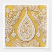 Yellow and white floral patterns AI art  (正面)