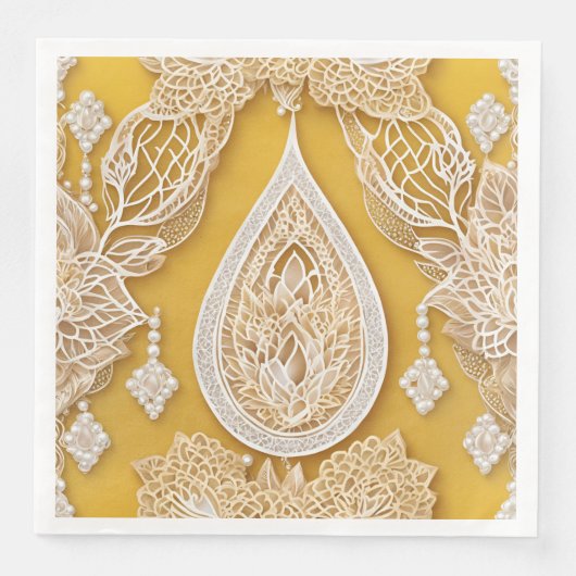 Yellow and white floral patterns AI art  (正面)