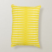 Yellow and White Polka Dot Accent Pillow アクセントクッション (裏面(縦))