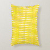 Yellow and White Polka Dot Accent Pillow アクセントクッション (正面(垂直))