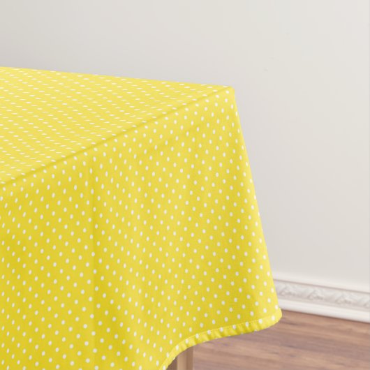 Yellow and White Polka Dots テーブルクロス (インサイチュ)