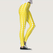 Yellow and White Polka Dots Leggings レギンス (右)