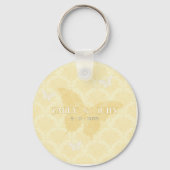Yellow and White Wedding Butterflies キーホルダー (正面)