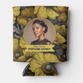 Yellow Anemones Petal 70Th Birthday Trendy 缶クーラー (正面)