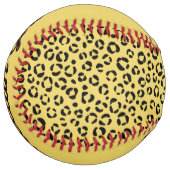 Yellow Animal Print (personalize) ソフトボール (正面左)