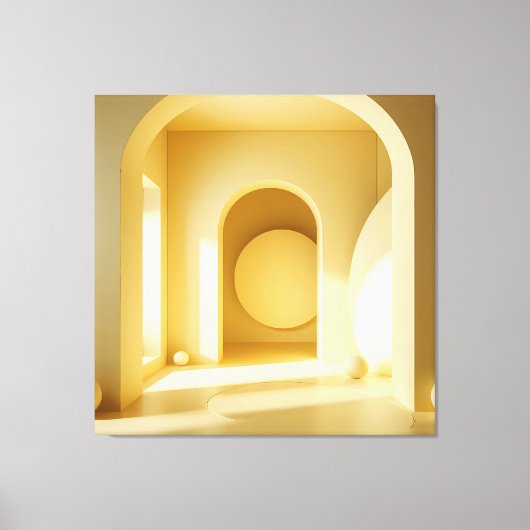 Yellow Arch Geometry キャンバスプリント (正面)