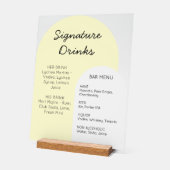 Yellow Arch Wedding Bar Sign Custom Display アクリルサイン (傾斜)