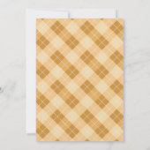 Yellow Argyle Golf Trophy Lets Par-Tee Baby Shower 招待状 (裏面)