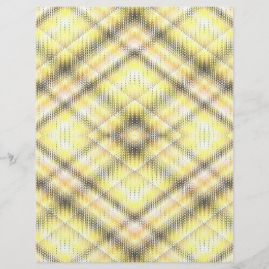 Yellow Argyle Scrapbook Paper 2-Sided Page (正面)