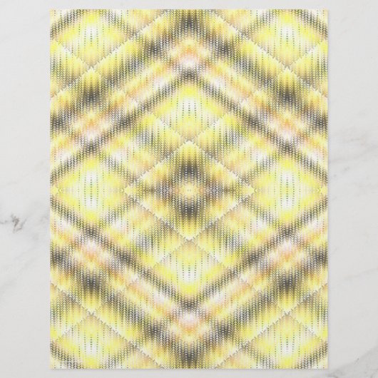 Yellow Argyle Scrapbook Paper 2-Sided Page (裏面)