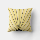 Yellow Art Deco Fan Design クッション (裏面)