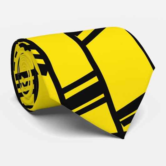 Yellow Art Deco Lines  ネクタイ (ロール)