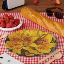 Yellow Asiatic Lily Blooms Floral
