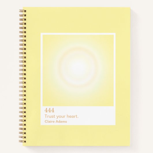 Yellow Aura Swatch Angel Number Notebook ノートブック (正面)