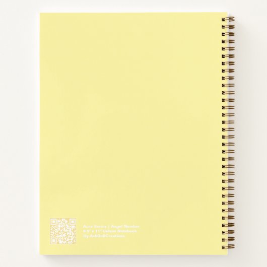 Yellow Aura Swatch Angel Number Notebook ノートブック (裏面)