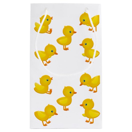 Yellow Baby Chicks Gift Bag スモールペーパーバッグ (裏面)